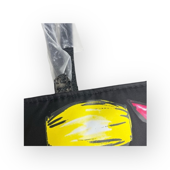 new Brighton 𖧷 Take a Beau Printed Tote with Bow 𖧷 Black Shiny Nylon 𖧷 Read - Picture 8 of 16
